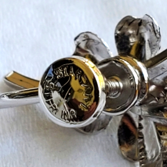 Vintage Sterling Silver Earrings & Brooch - Picture 5 of 6